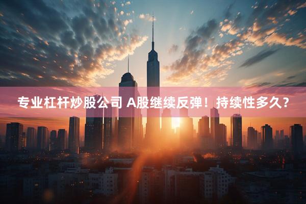 专业杠杆炒股公司 A股继续反弹！持续性多久？