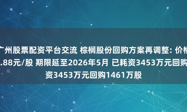广州股票配资平台交流 棕榈股份回购方案再调整: 价格上限提至3.88元/股 期限延至2026年5月 已耗资3453万元回购1461万股